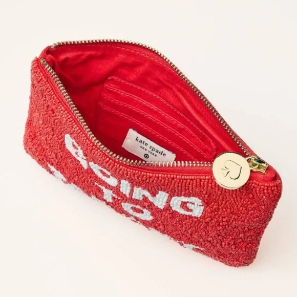 Kate Spade “Going to Target” Red Beaded Clutch | Limited Edition | Brand New - Picture 8 of 10